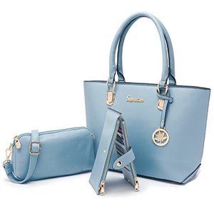 Bag Satchel For Wristlet Card Case Bag & Detachable Key Ring Combo Top